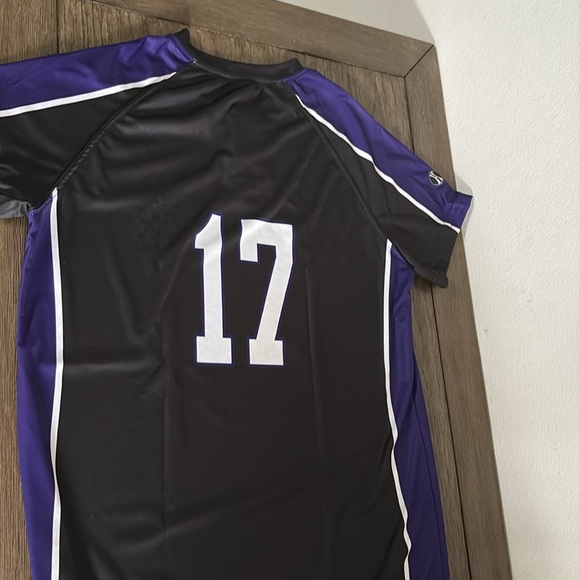 NEW Panthers Purple/Black/White 3-Button Baseball/Softball Style Jersey Youth L - Picture 6 of 9